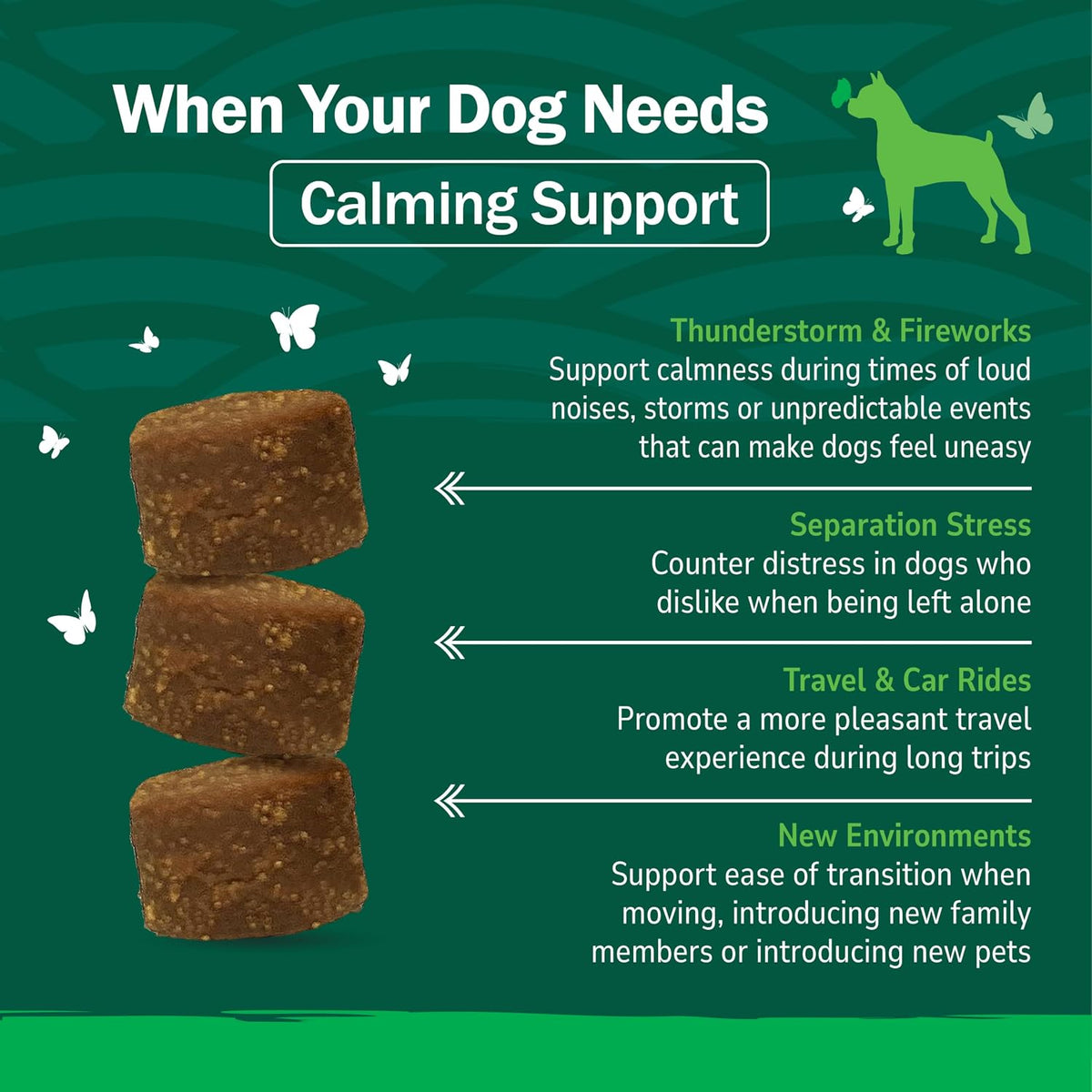 PetNC Calming Aid Soft Chews for Dogs (120 Count)