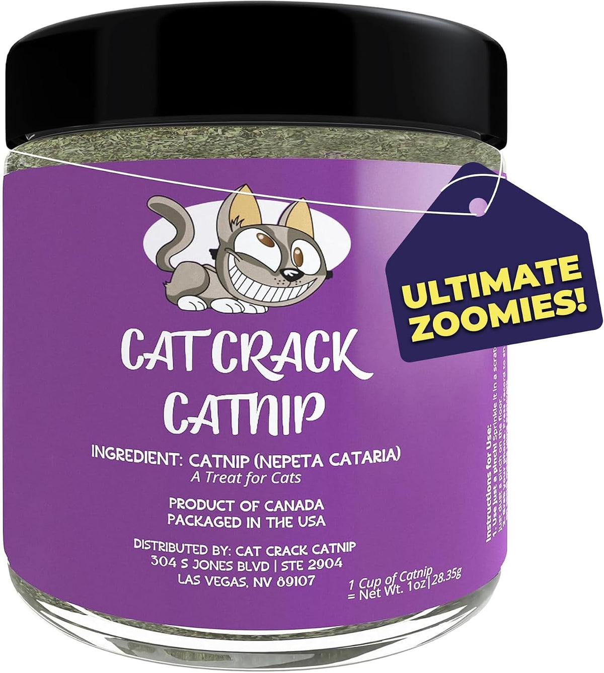 Cat Crack 100% Natural Catnip (1 Cup)
