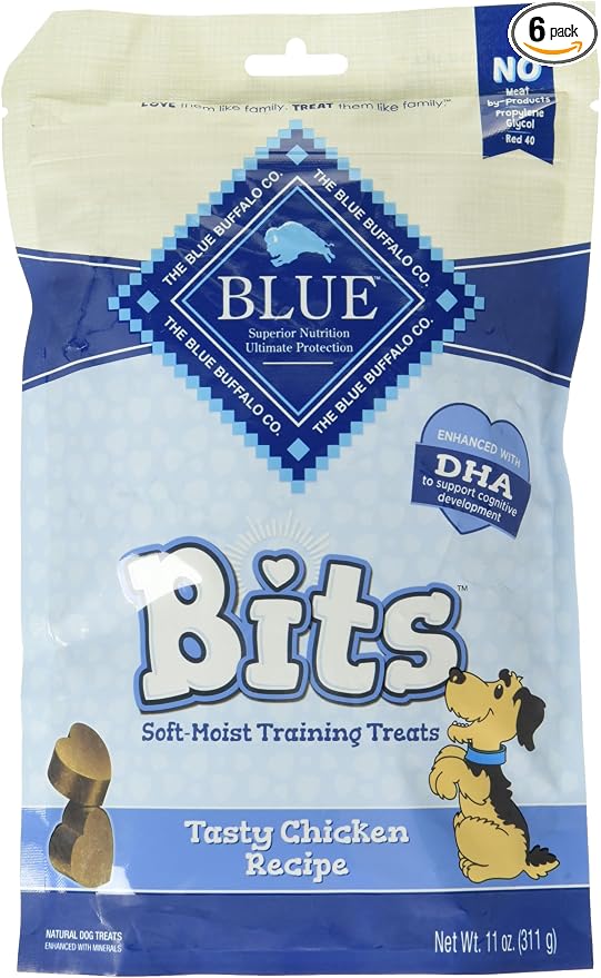 Blue Bits Soft-Moist Chicken Training Treats for Dogs (6-Pack)