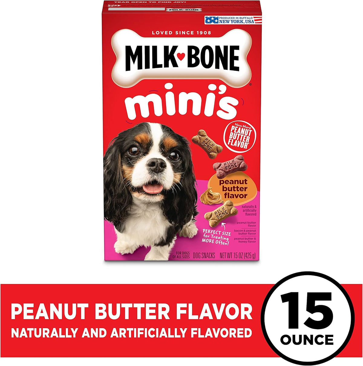 Milk-Bone Mini Peanut Butter Flavor Dog Biscuits (6 Boxes)