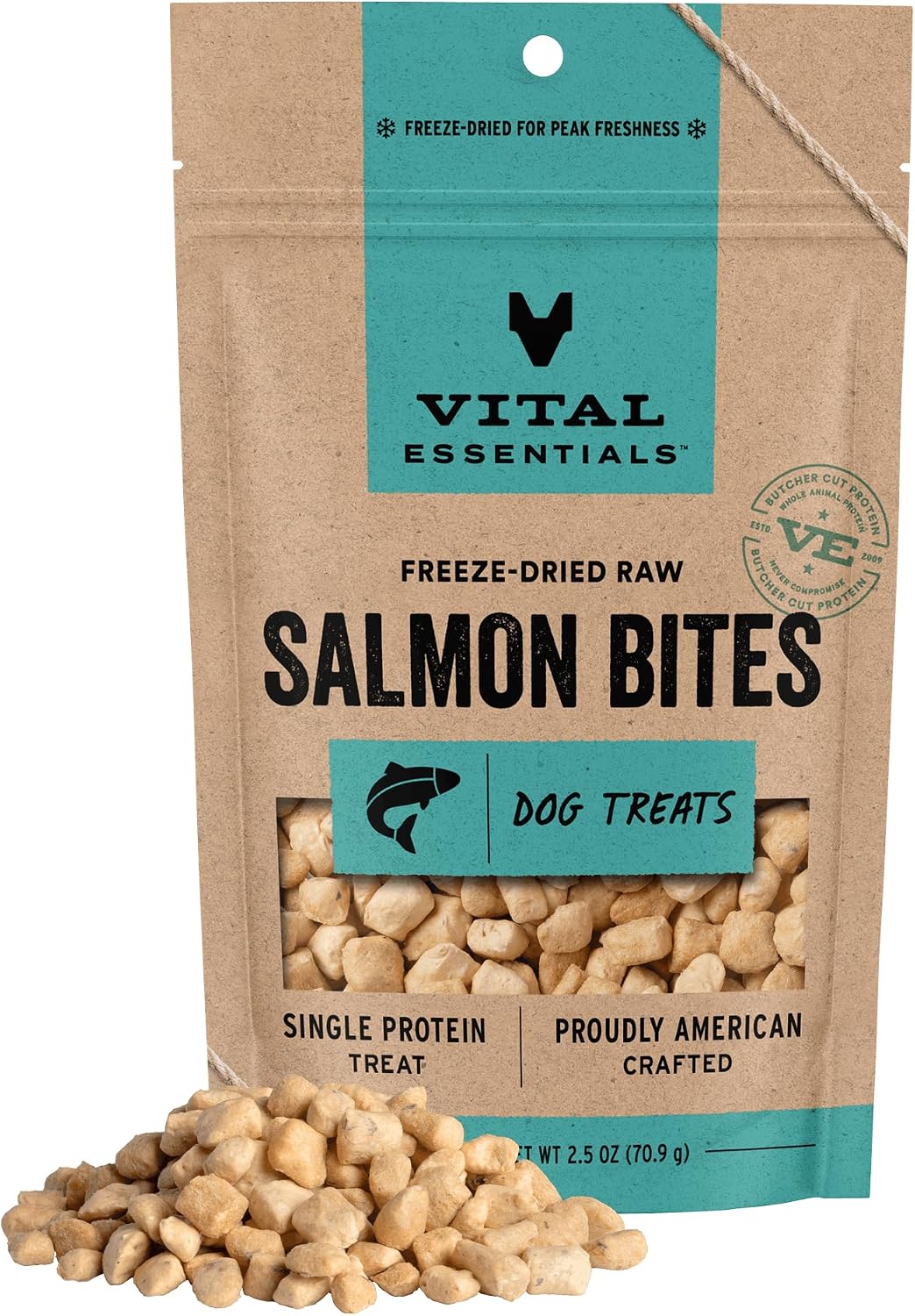 Vital Essentials Freeze-Dried Salmon Dog Treats (2.5 oz)