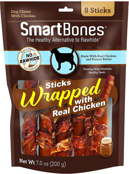 SmartBones Chicken-Wrapped Dog Treat Sticks (8 Count)