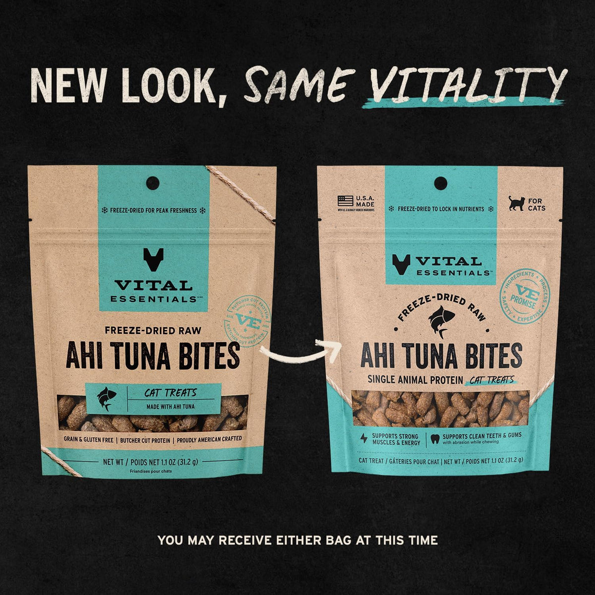 Vital Essentials Freeze-Dried Ahi Tuna Cat Treats (1.1 oz)