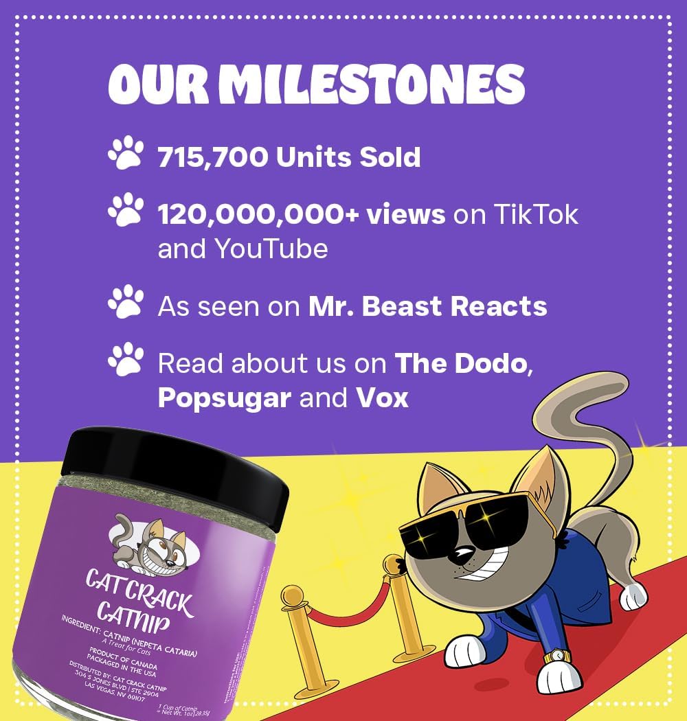 Cat Crack 100% Natural Catnip (1 Cup)