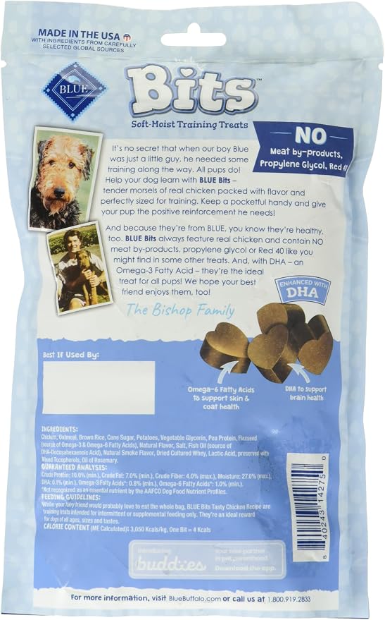 Blue Bits Soft-Moist Chicken Training Treats for Dogs (6-Pack)