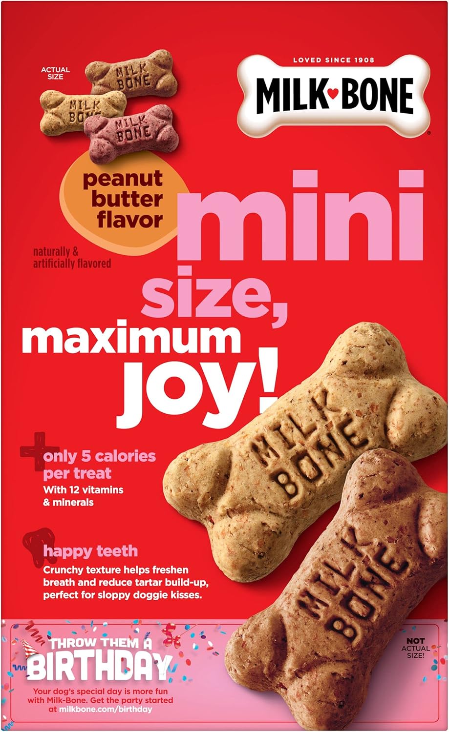 Milk-Bone Mini Peanut Butter Flavor Dog Biscuits (6 Boxes)