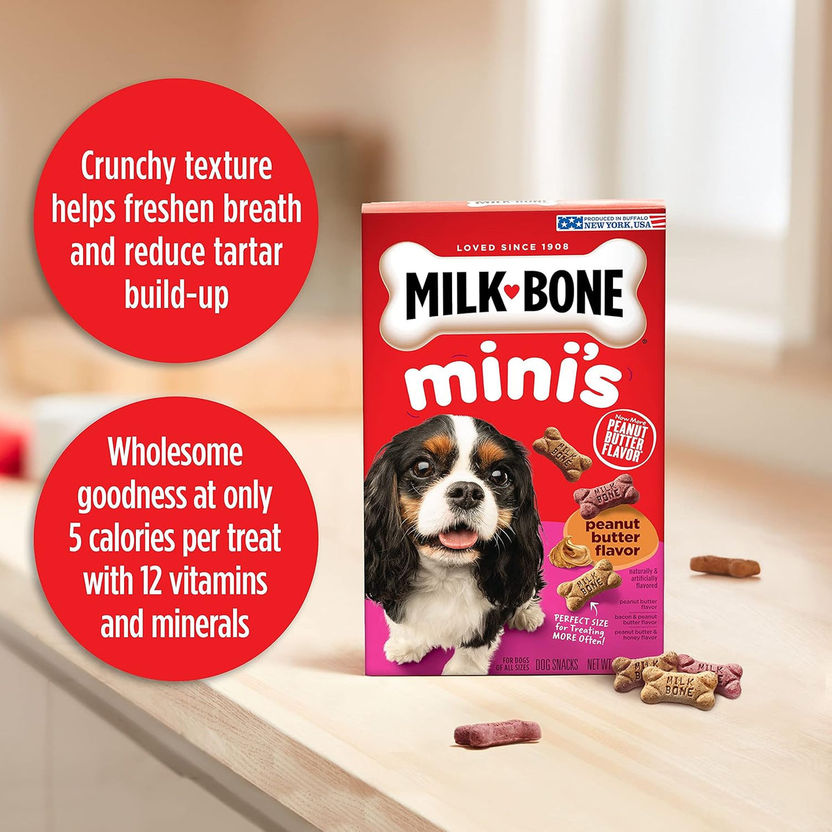 Milk-Bone Mini Peanut Butter Flavor Dog Biscuits (6 Boxes)